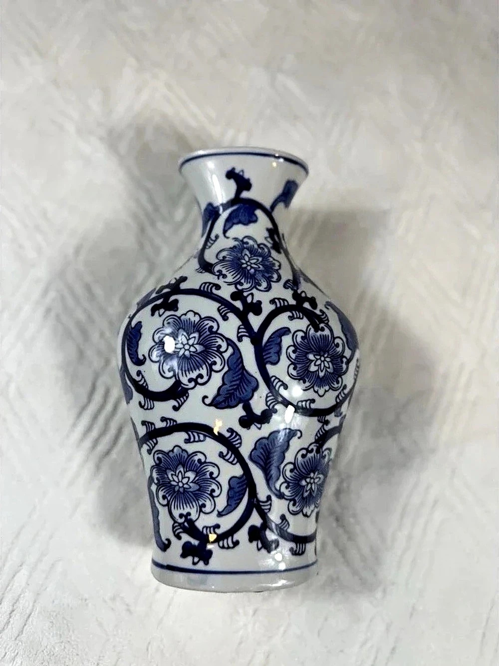 Blue & White Floral Vase